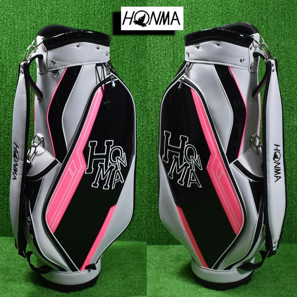 HONMA/ホンマ ゴルフ キャディバッグ【ホワイト/ブラック/ピンク】美品！