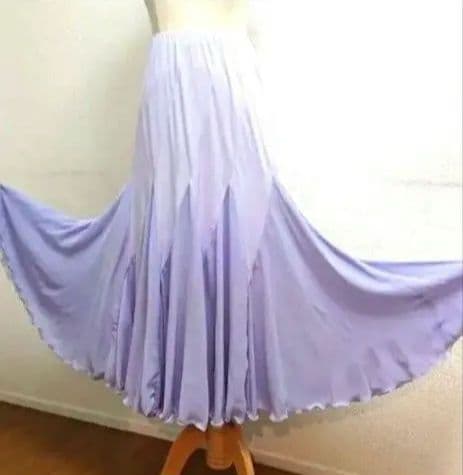 SALE☆チャコット　社交ダンス　スカート M　薄紫　シフォン　定価45100円