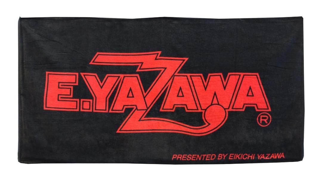 矢沢永吉 SBT スペシャルビーチタオル 97 (ロゴ)ブラックレッド