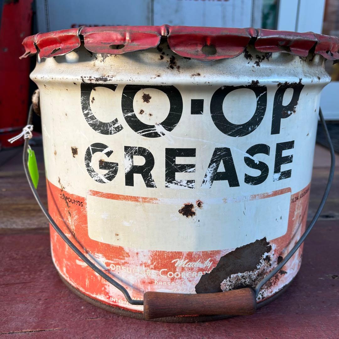 USA VINTAGE CO-OP GREASEオイル缶 1950s