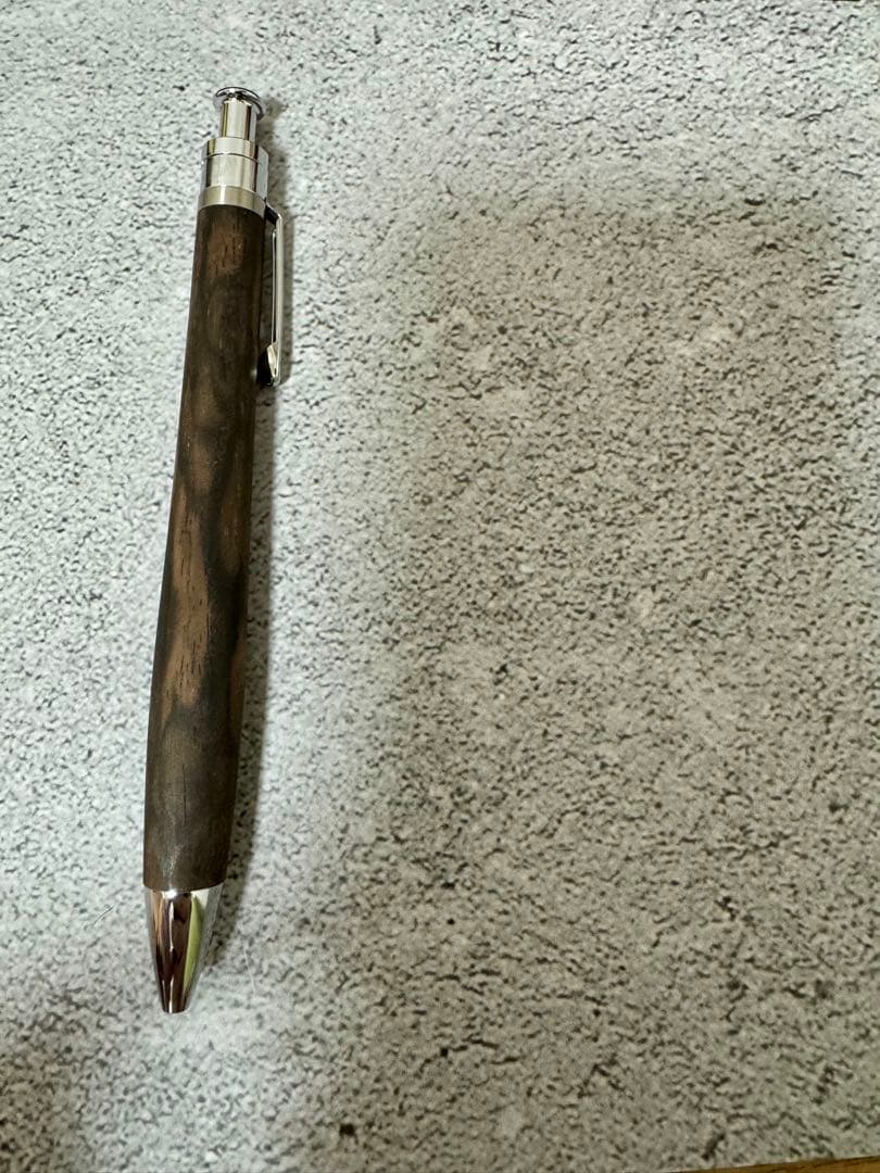 ☆工房楔 黒柿孔雀杢 イベント杢 ルーチェペン ボールペン新品☆