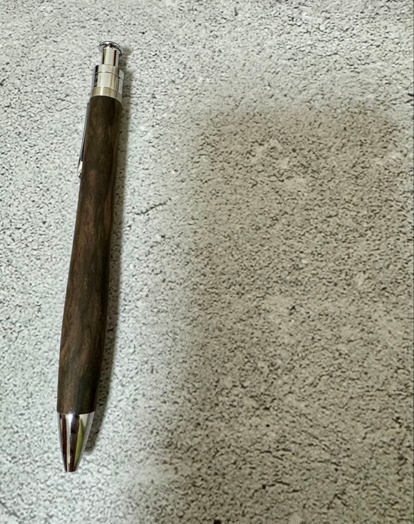 ☆工房楔 黒柿孔雀杢 イベント杢 ルーチェペン ボールペン新品☆