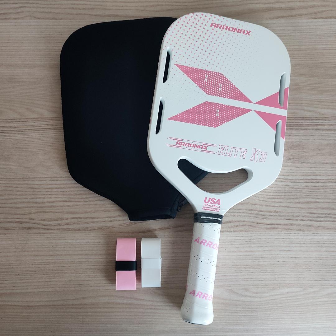 ARRONAX ELITE X3 ピックルボール パドル エッジレス 白 ピンク