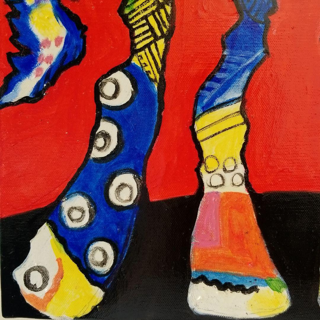 油絵　ゆ(o^^o)★確認　ベストフレンド馬と犬