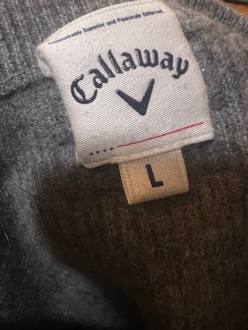 Callaway Collection メンズL 細身　グレー　カシミア100%