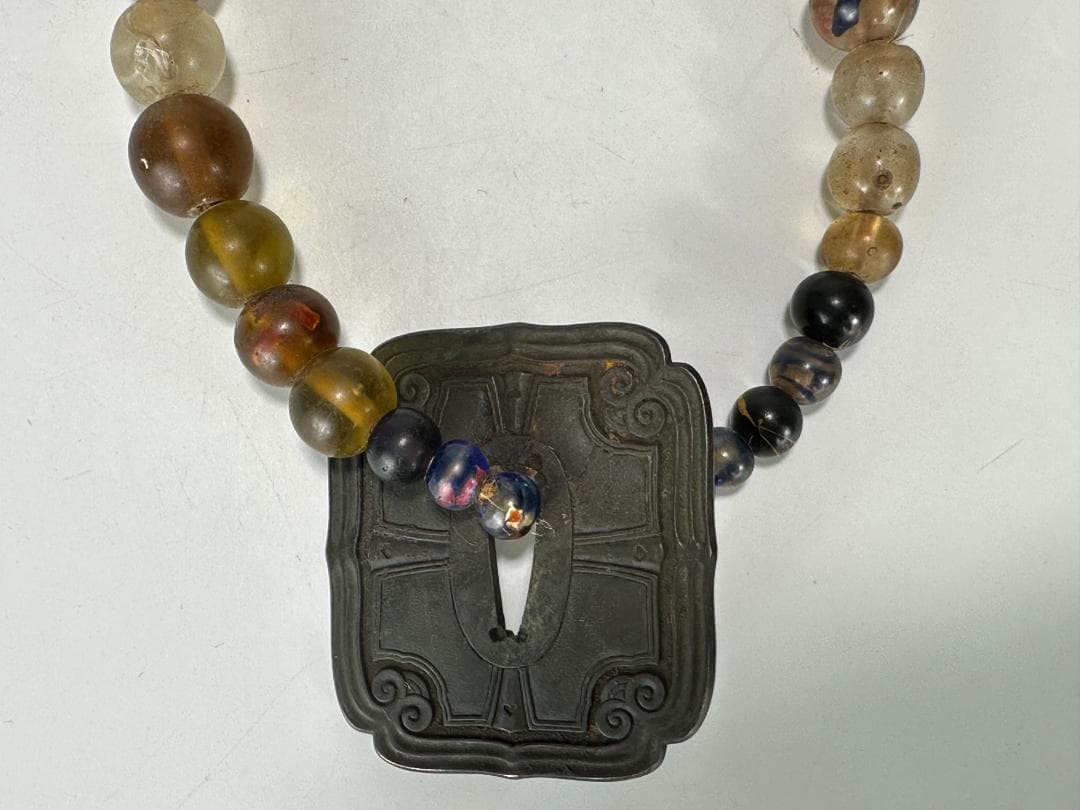 北海道アイヌ民族　アイヌ玉　首飾りタマサキ