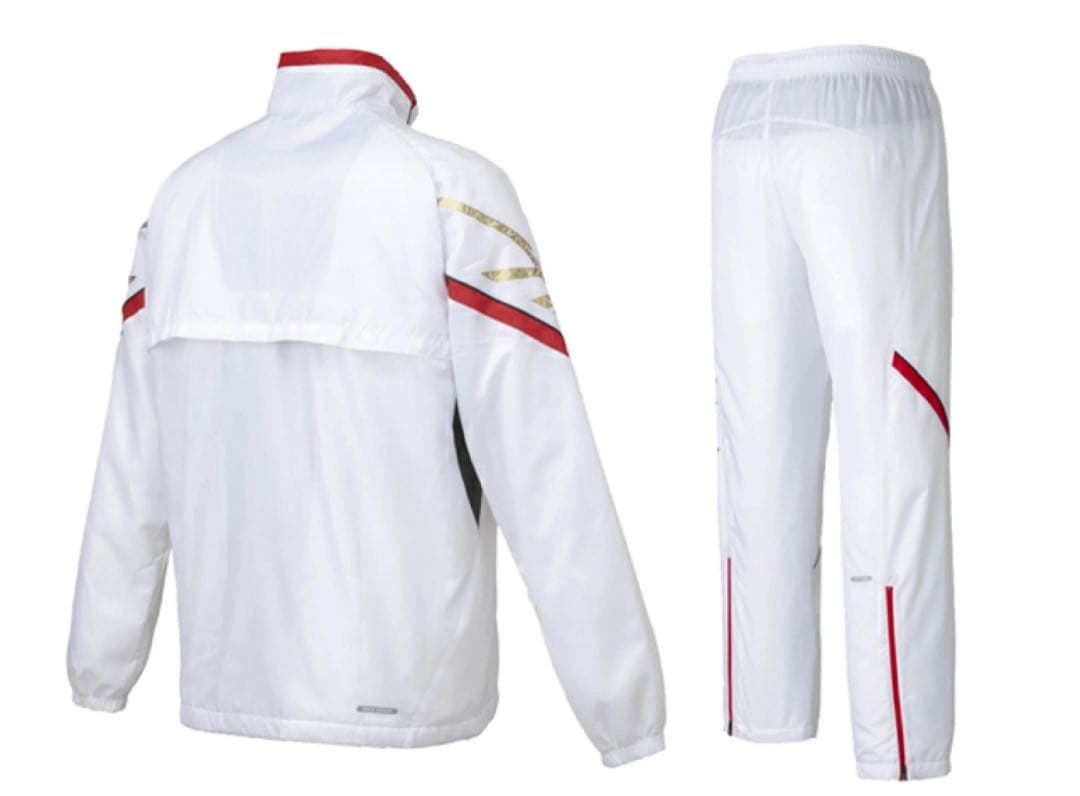 アシックス　モーションサーモジャムジー白AS2ブレーカージャケット・パンツ　上下