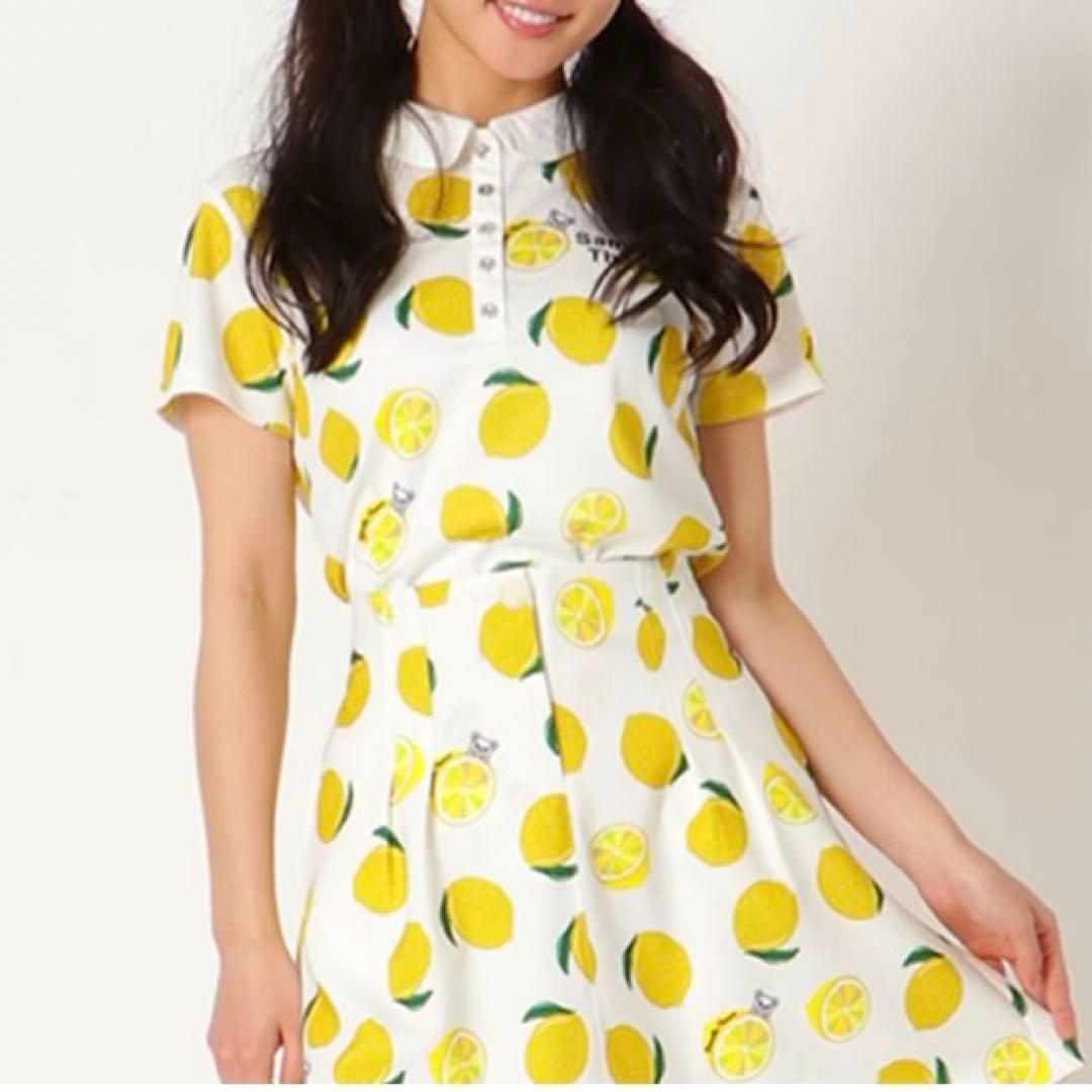 Samantha Thavasa ゴルフ　レモン柄 ポロシャツ&スカートのセット
