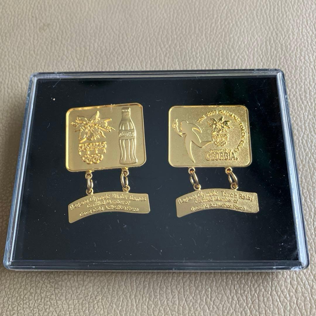 【未使用】1998年長野オリンピック冬季大会 コカコーラ ピンバッジ2個セット