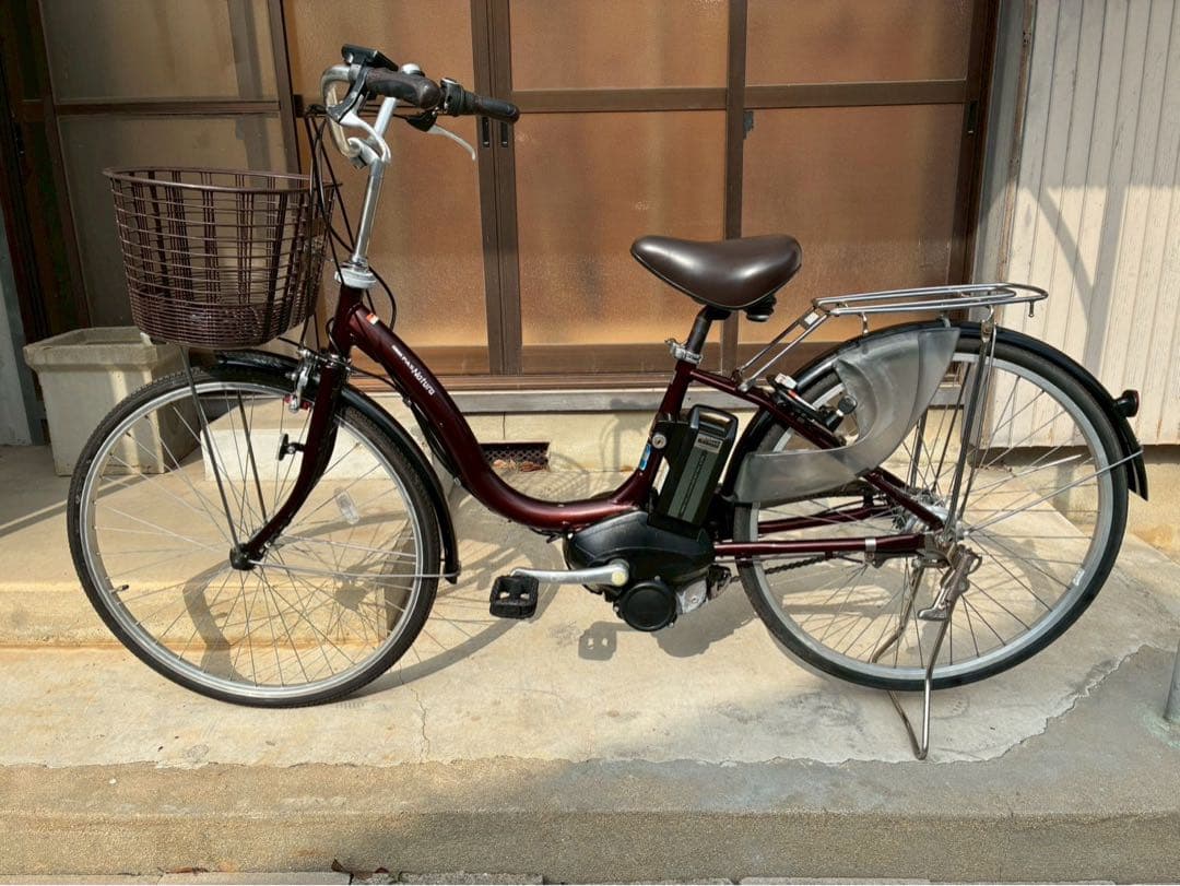 電動自転車　№8610 ヤマハ PASNatura 26インチ 茶