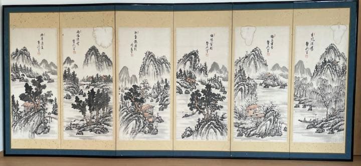 屏風        六曲一双右隻・左隻