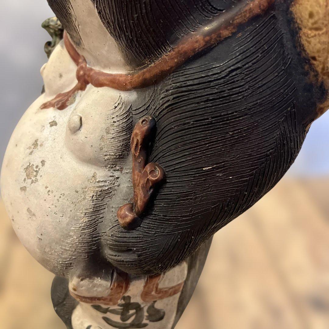 【 縁起物 】 信楽焼／たぬきの置物／他抜き／昭和レトロ／