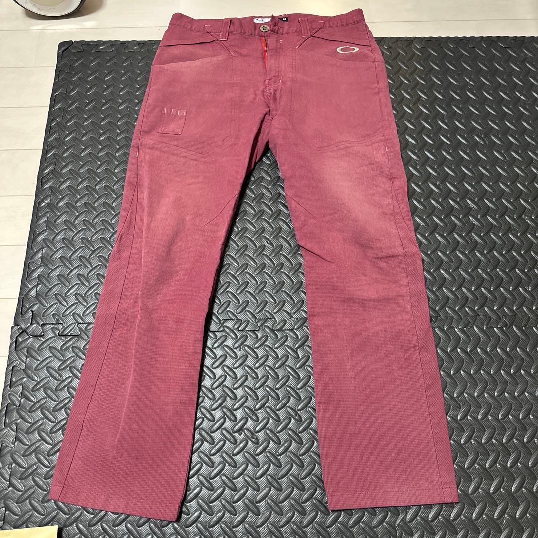 【ゴルフ】OAKLEY バーガンディ ストレートパンツ
