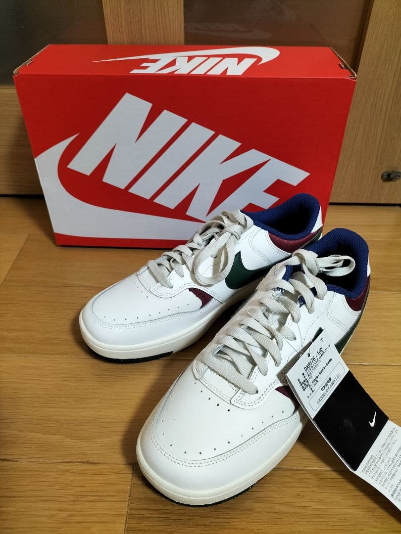 NIKE Air Force 1 ホワイト/グリーン/バーガンディ/ネイビー