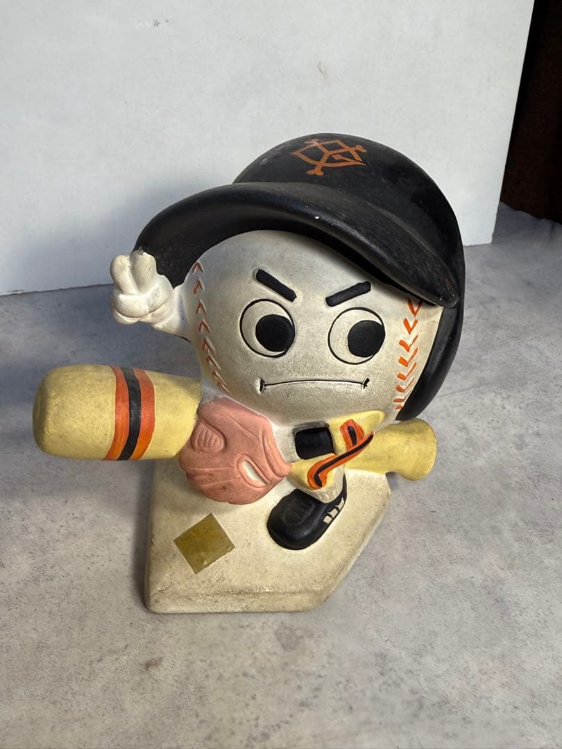 昭和レトロ 読売ジャイアンツ ミスタージャイアンツ 貯金箱 陶器製 当時物