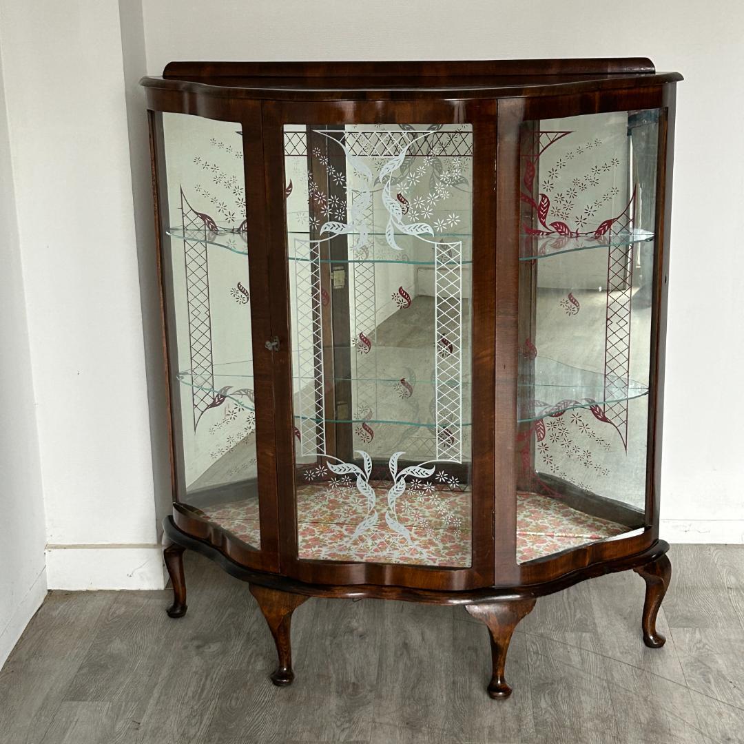 イギリス アンティーク家具 ディスプレイ キャビネット 1930年頃 773A