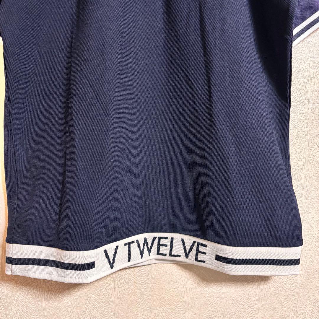 V12 LIB OUT POLO ゴルフウェア ポロシャツ 半袖 ネイビー XL