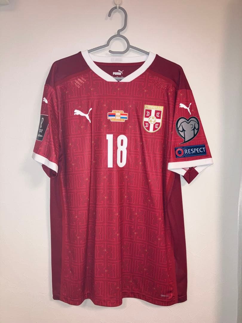 支給品セルビア代表ブラホビッチ選手ユニフォーム　ユベントス　ワールドカップ予選