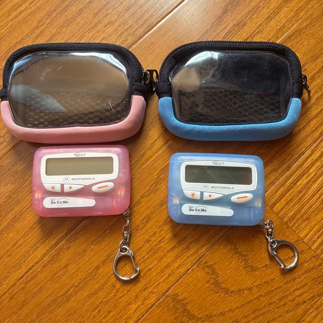 ポケベル　docomo モトローラ　キッズベル親機子機セット