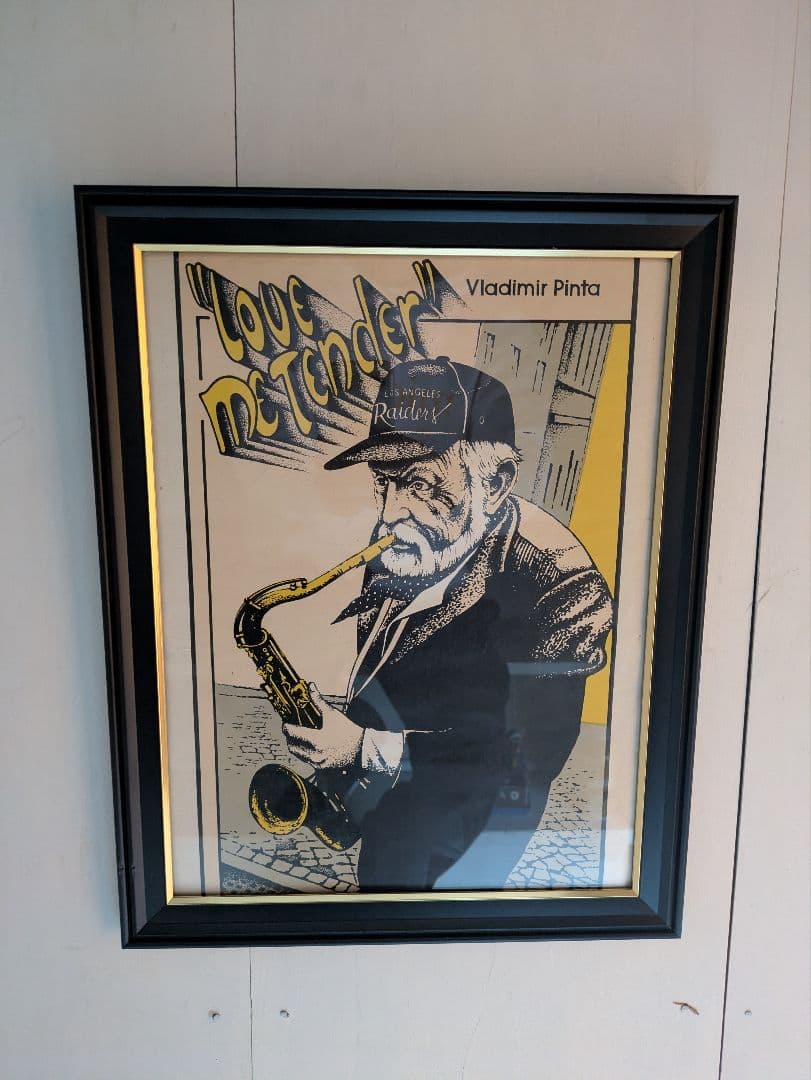 レア ヴィンテージポスター Vladimir Pinta ジャズ JAZZ 額装