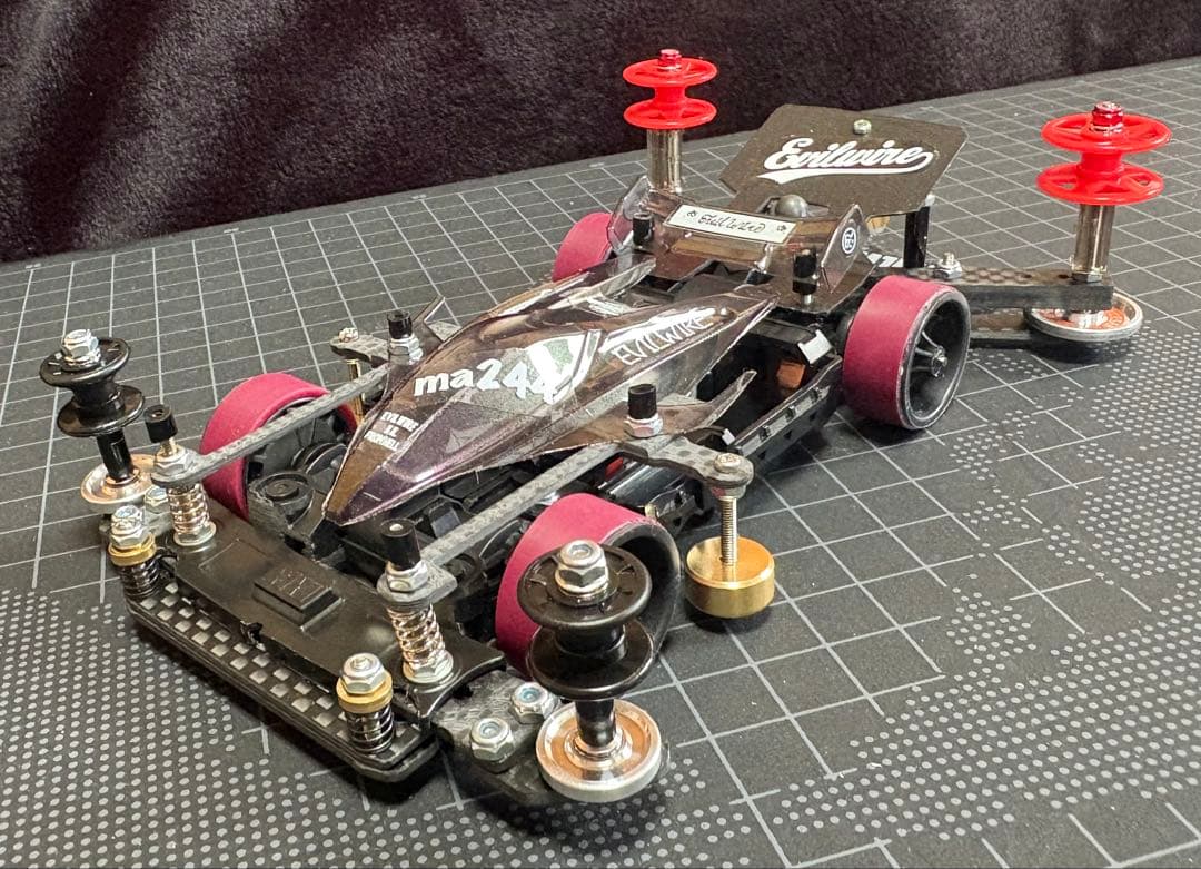 ミニ四駆 完成品　msフレキ　ブラック　ネオVQS