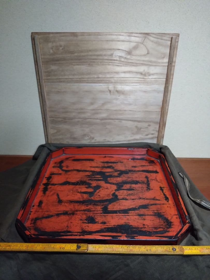 根来 隅切四方盆 室町時代 隅切折敷 矢部盆 我谷盆 木地盆