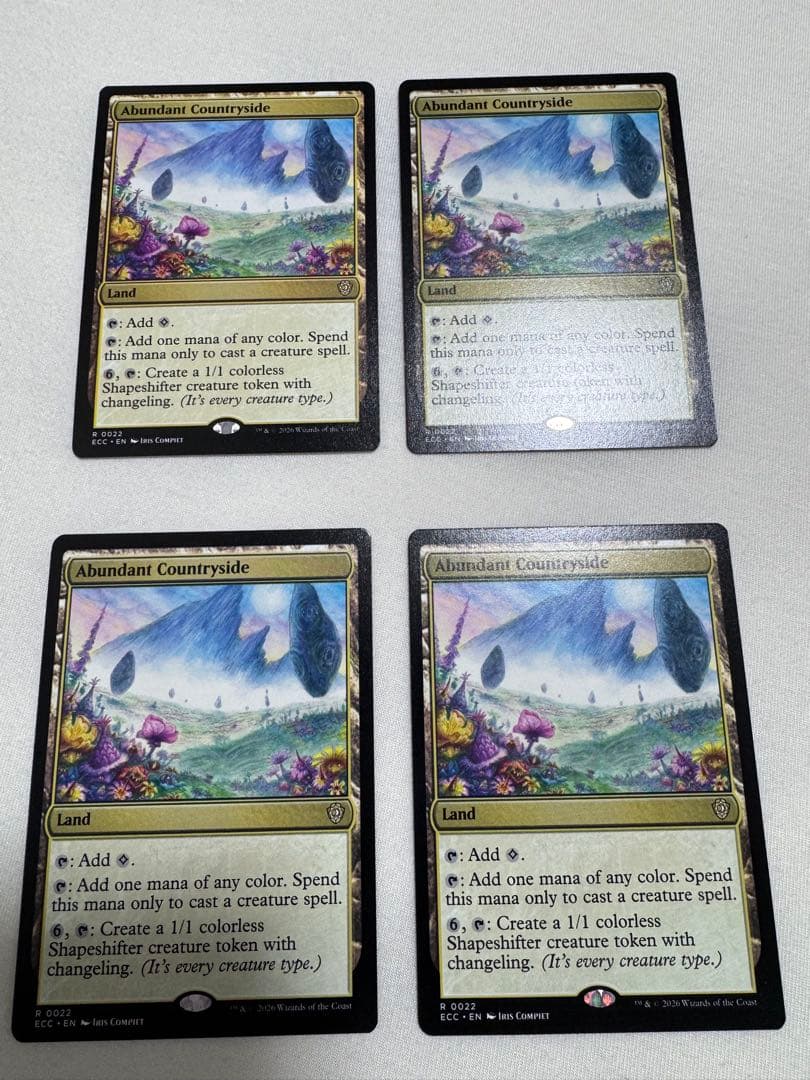 豊かな在郷　英語　4枚セット