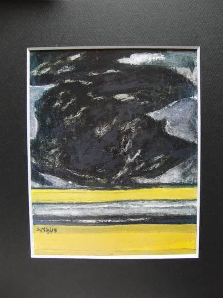 三岸 節子、雲と海の対話（雷）、希少・画集画、新品額装付