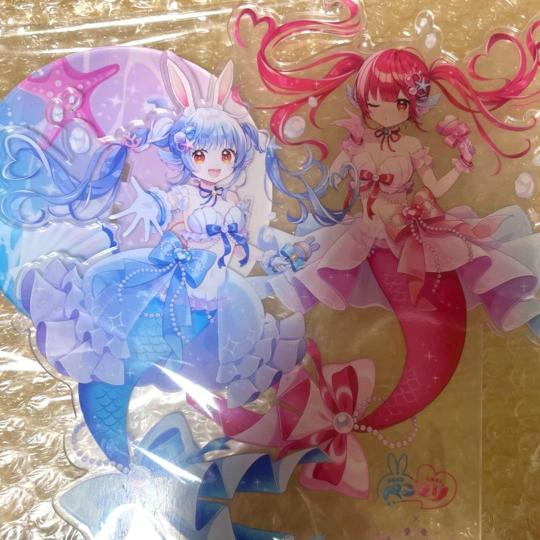 ポケコロツイン　コラボ 限定　宝鐘マリン　兎田ぺこら　BIGアクリルスタンド