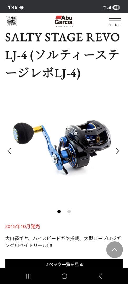 限界価格!これ以上値下げしません! アブガルシア ソルティーステージレボLJ-4