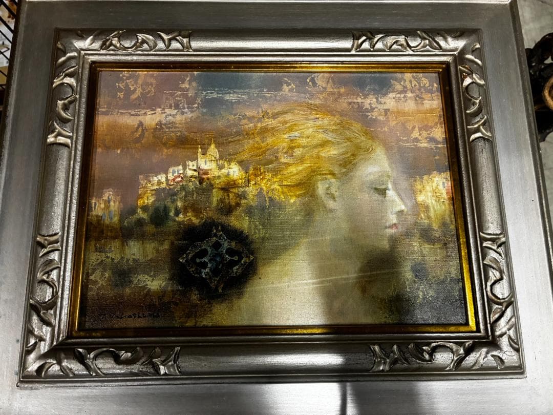 ★高島常雄 シャトー 油彩画 女性の肖像 ♪♪