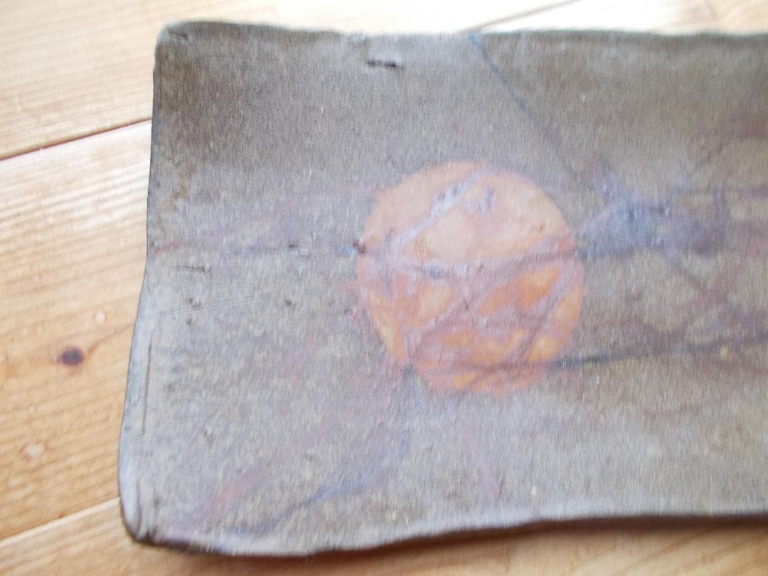 備前焼反り長角大皿・ゴマ緋襷ボタモチ【12】