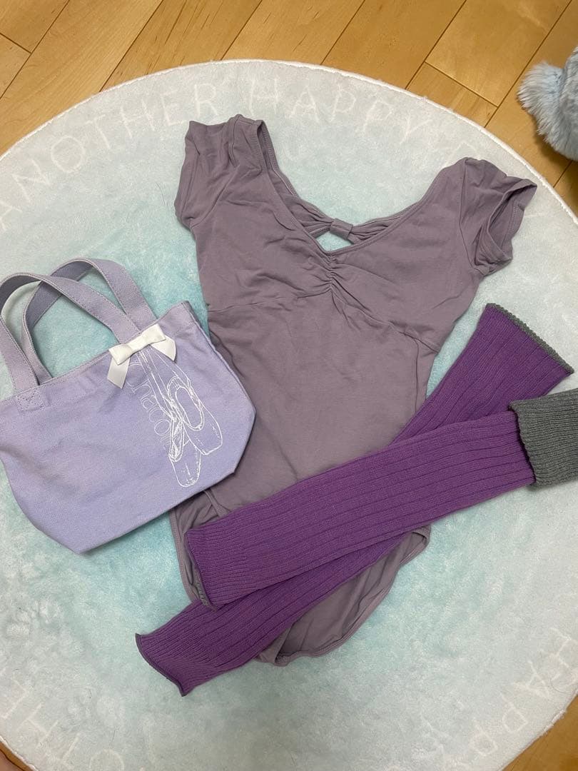 バレエ レオタード パープルセット