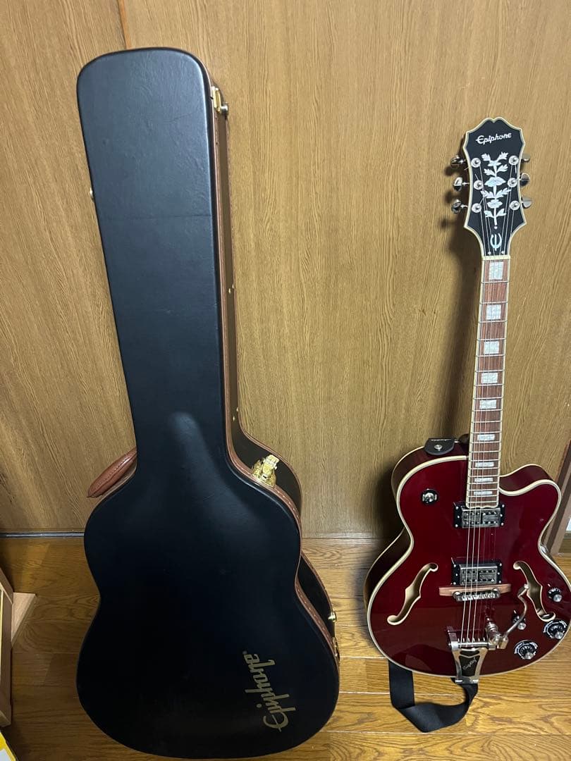 Epiphone swing sterエレキギター 赤 ハードケース付き