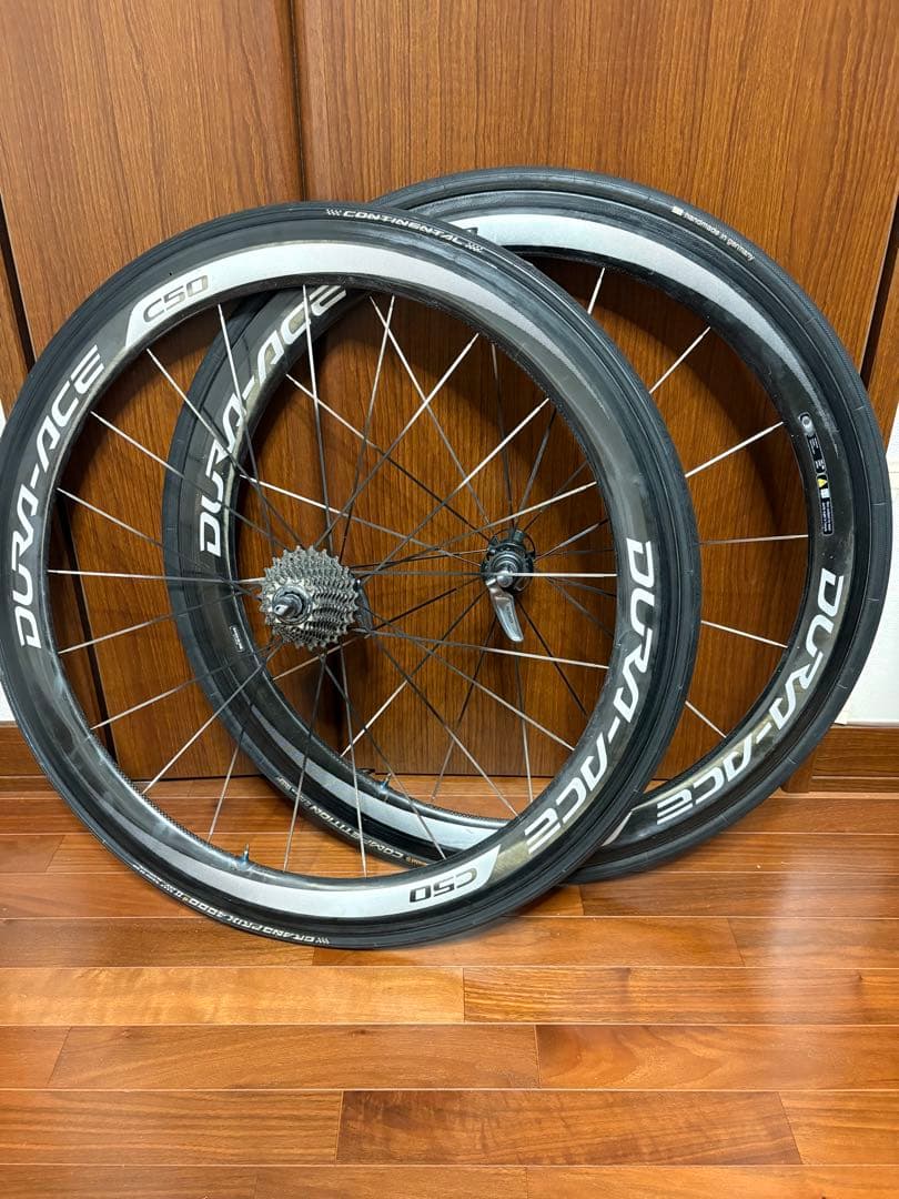 SHIMANO カーボンホイール WH-9000C50TU前後タイヤ付11速