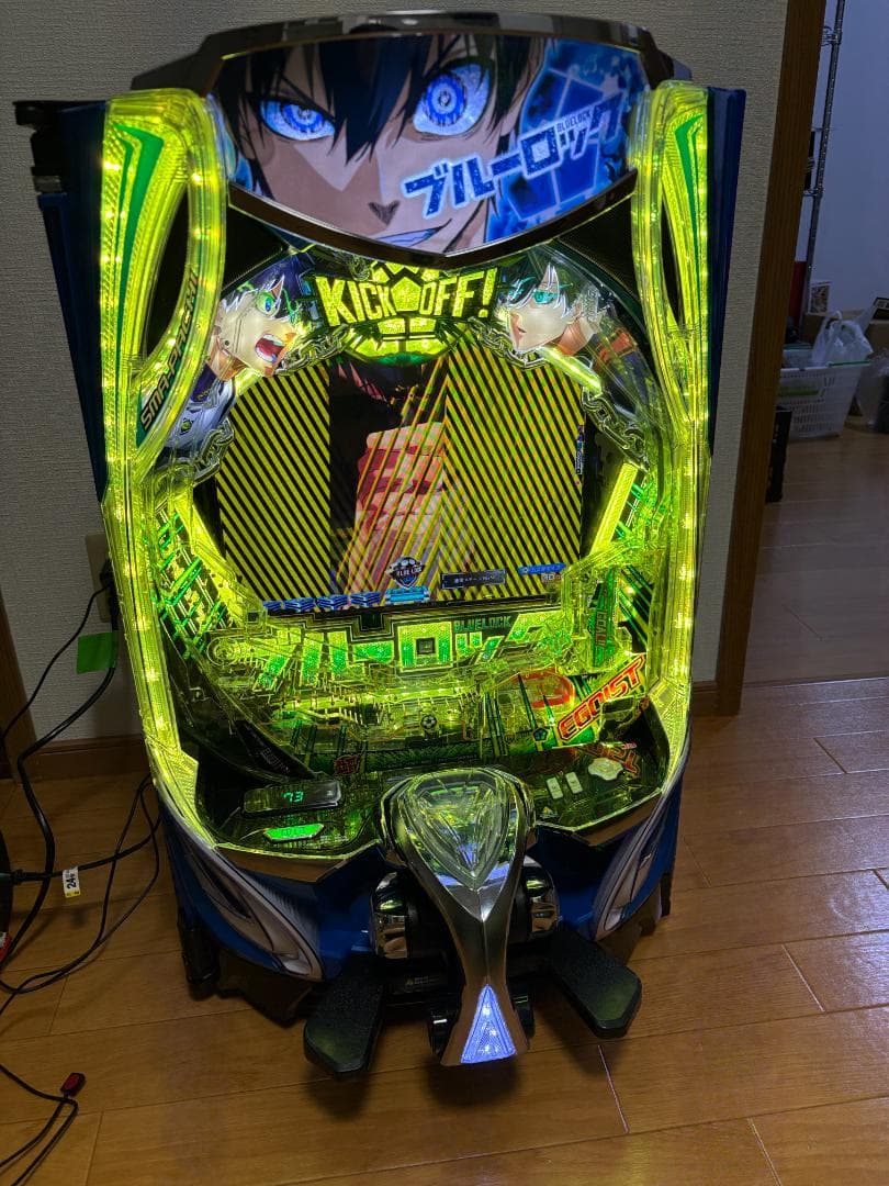 家庭用可 eフィーバーブルーロック 実機 外付け配線・鍵・トランス付