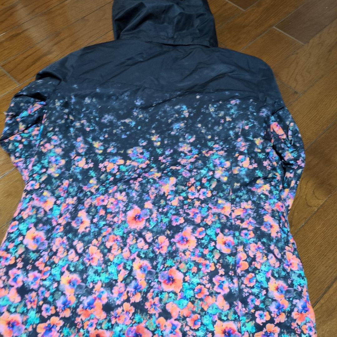 【美品】ROXY　スノボウェア　上下セット　L　小花柄　ベージュ