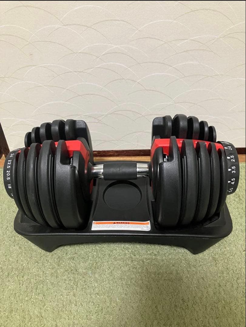 送料込♪美品！最大2.5kg-24kg可変式 ダンベル ダイヤル式♪A