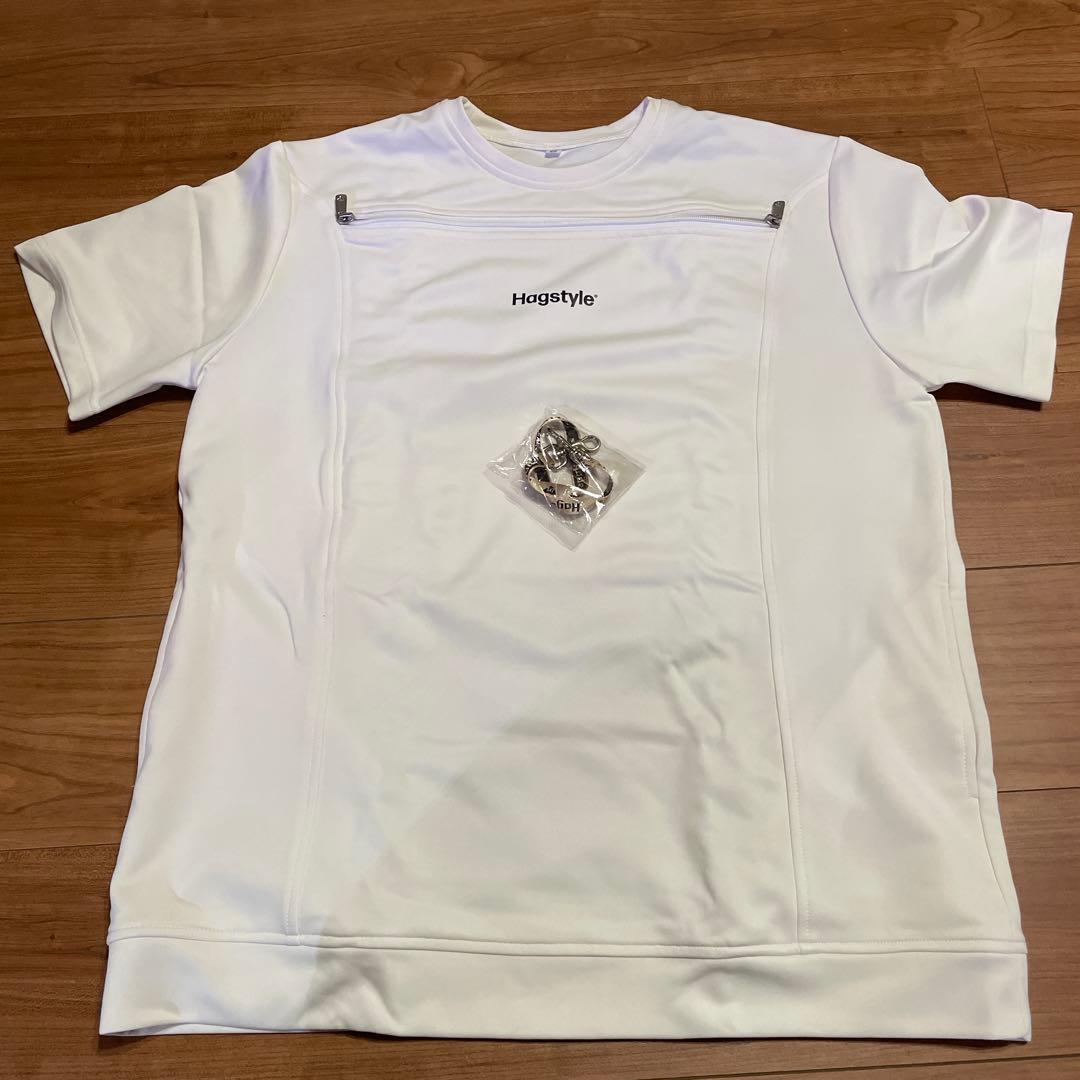 Hogstyle ホワイト Tシャツ ファスナー付き
