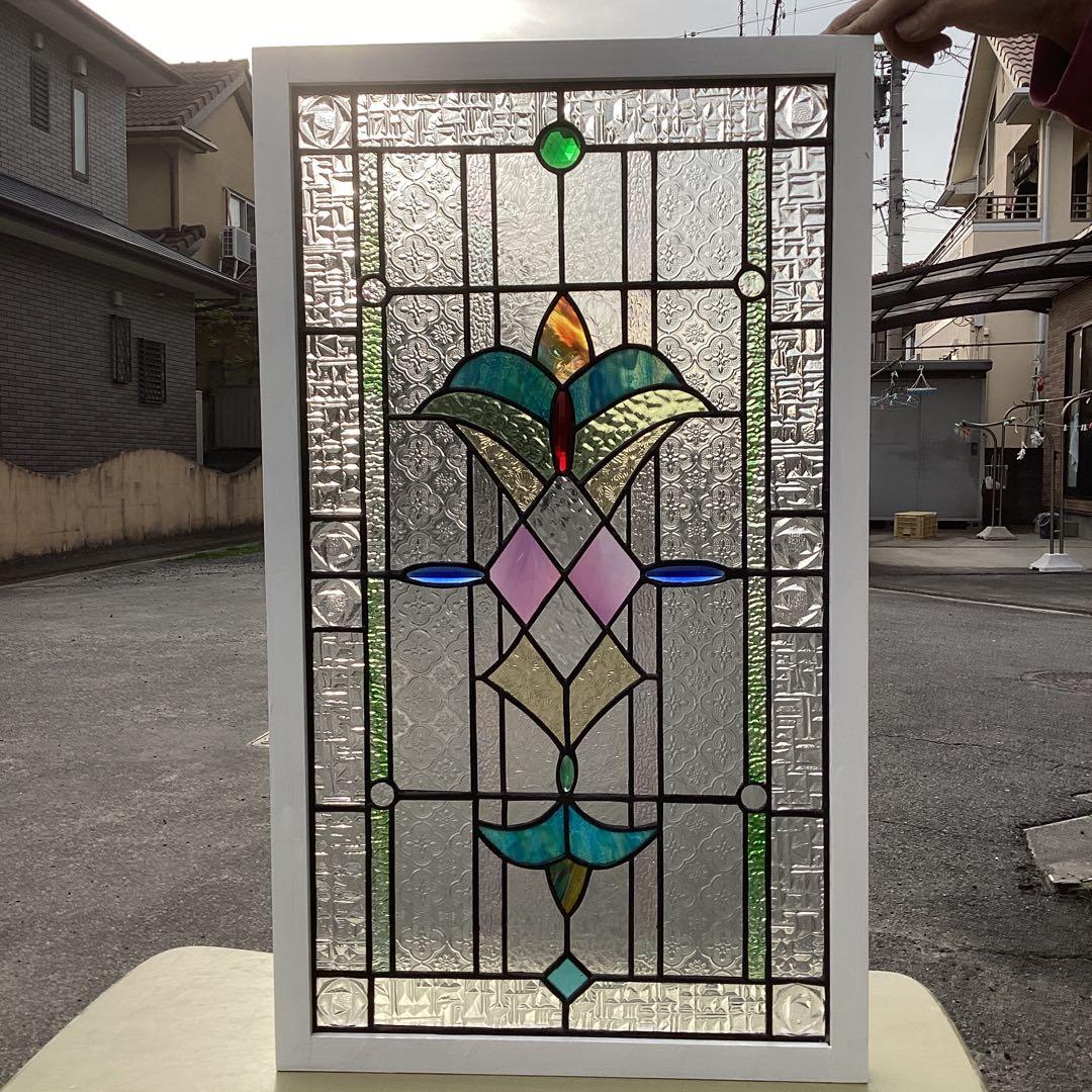 ステンドグラスパネル住宅用　アンテイーク調ウイングP(1441)