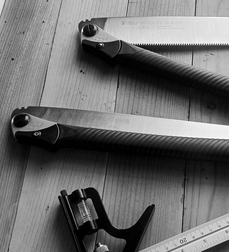 造作用ノコギリ 【シルキー ウッドボーイ】　定規【コンビネーションスコヤ】