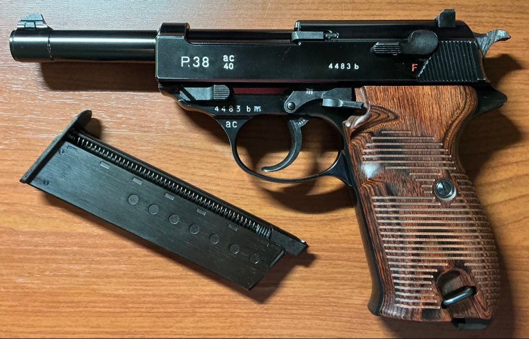 マルゼンP38 ガスブローバック ブラックメタル　ac40