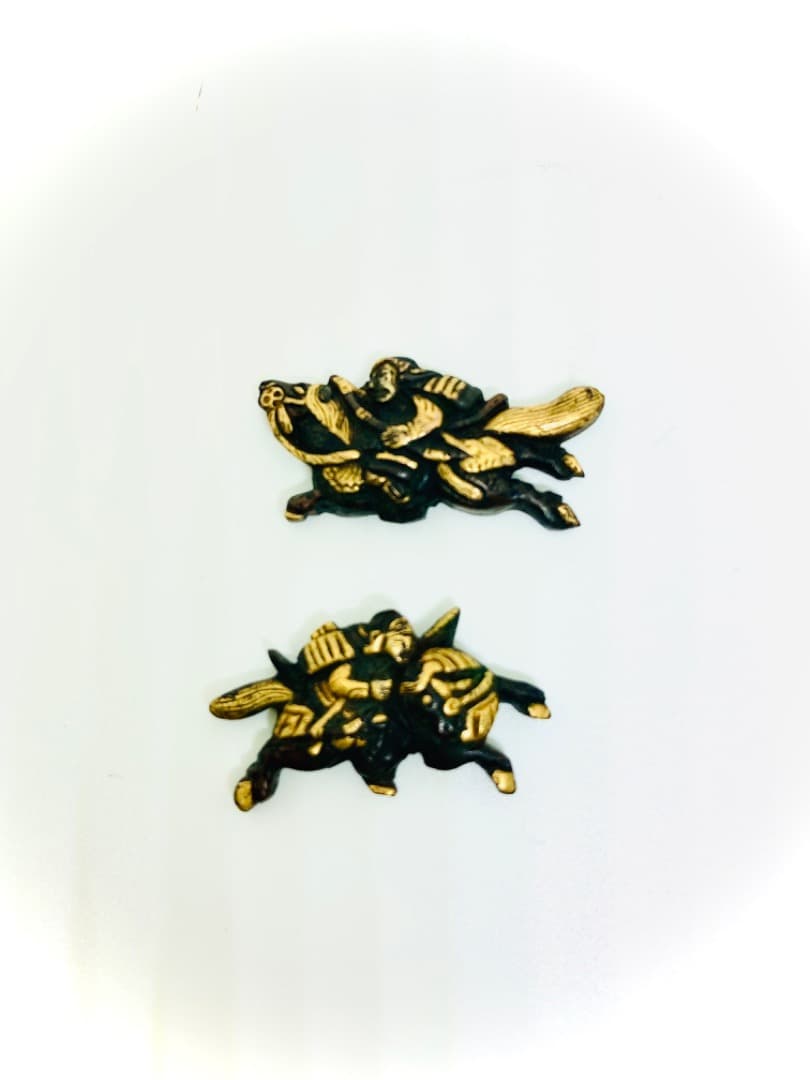 目貫-武者図-アンティーク