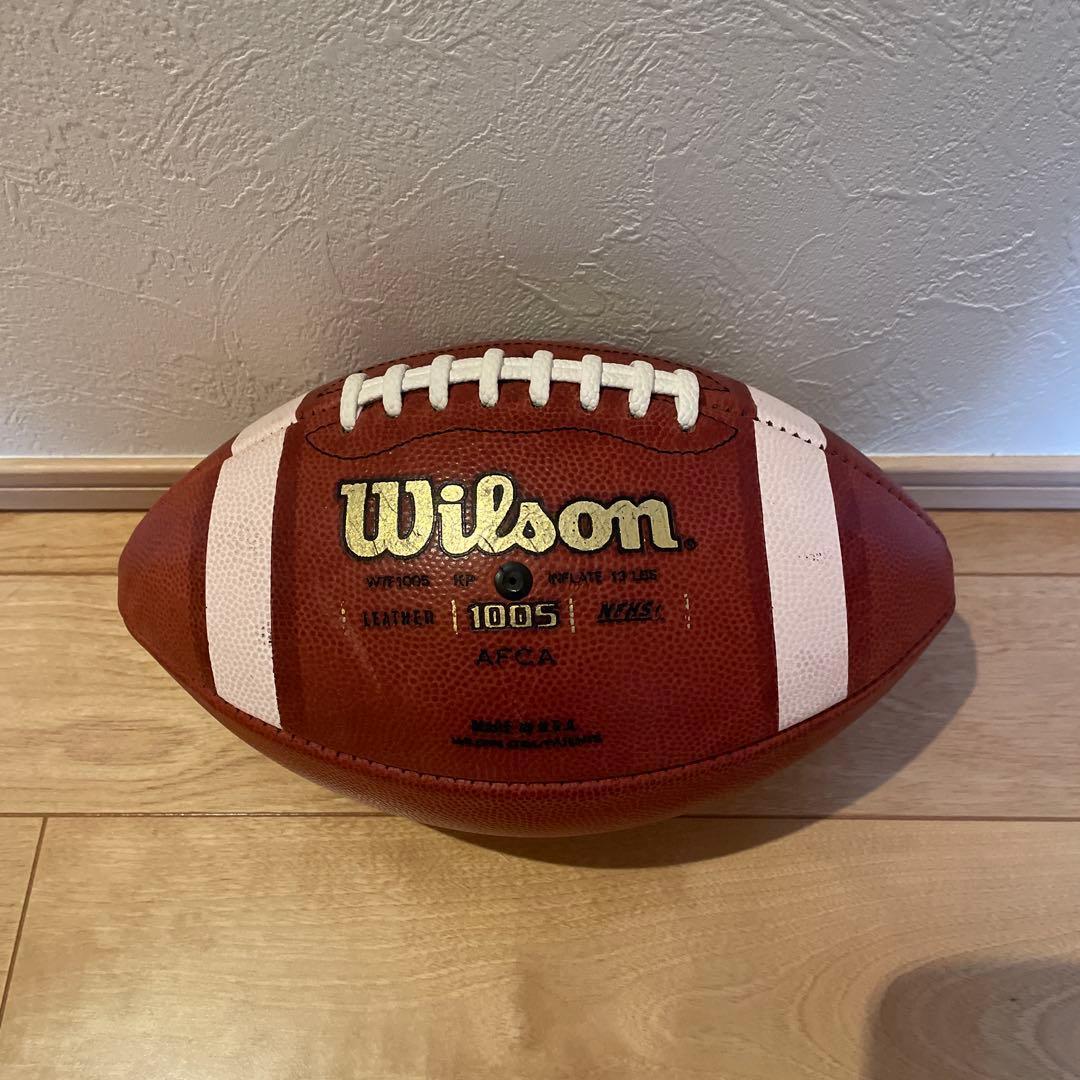 アメフト　ウィルソン　本革　ボール