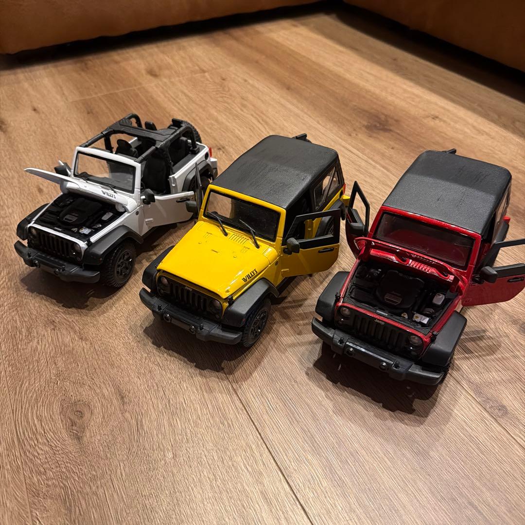 Maisto マイスト jeep ラングラー　1/18 ミニカー　3台セット