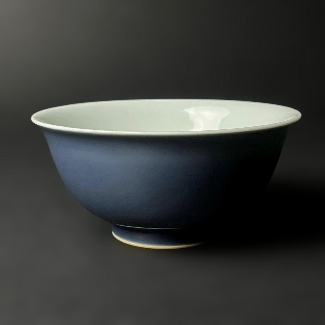 唐物 天藍釉碗 大清康煕年製 款 中国古美術 古玩 SH91