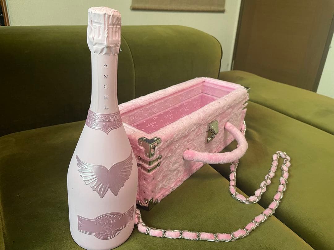 エンジェル シャンパン ドゥミセック ピンク 新品未開栓 専用ケース付き
