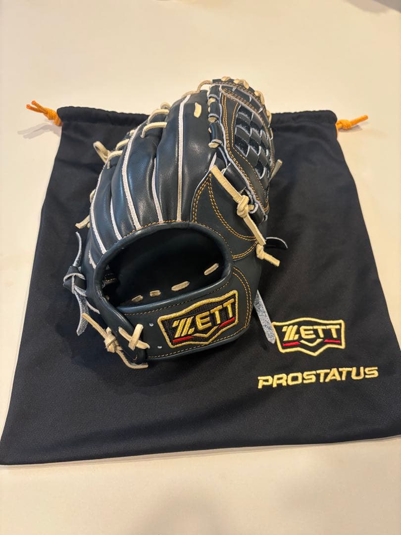 ZETT PROSTATUS 硬式野球グローブ ネイビー源田モデル