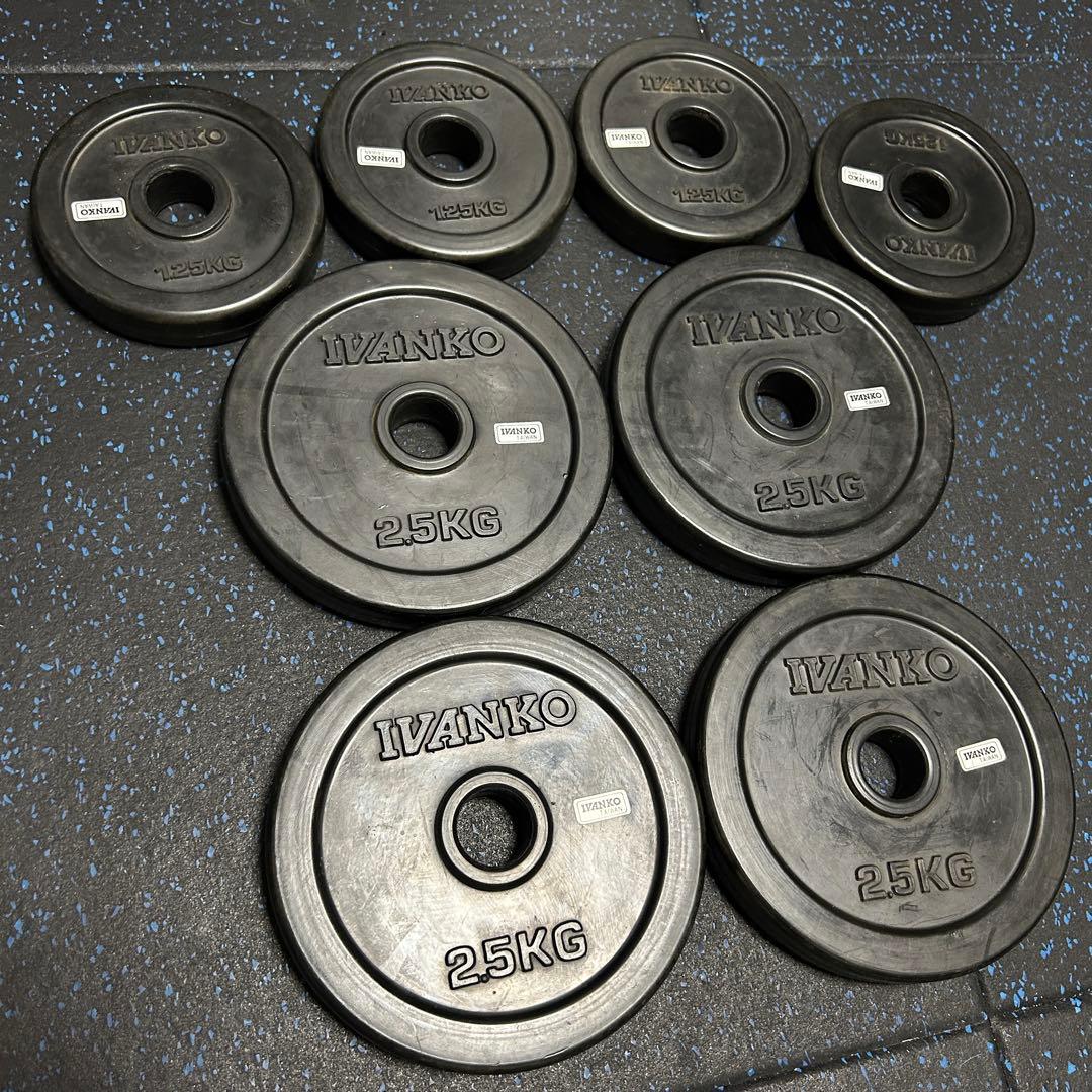 IVANKO イヴァンコ 28mmラバープレート2.5kg/1.25kg 8枚