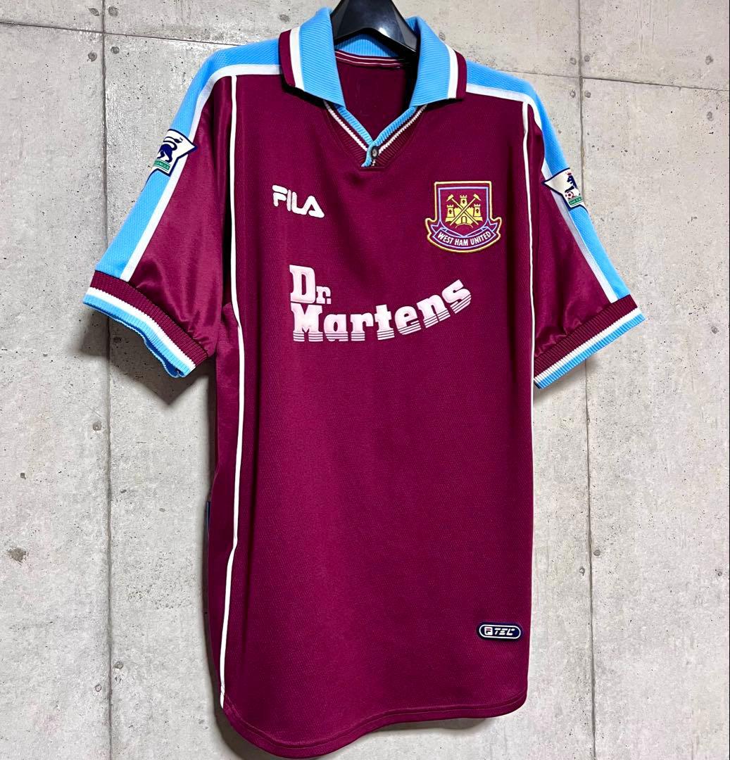 【当時物】99-01 ウェストハム ♯10 ディカーニオ【L-XL相当】ホーム